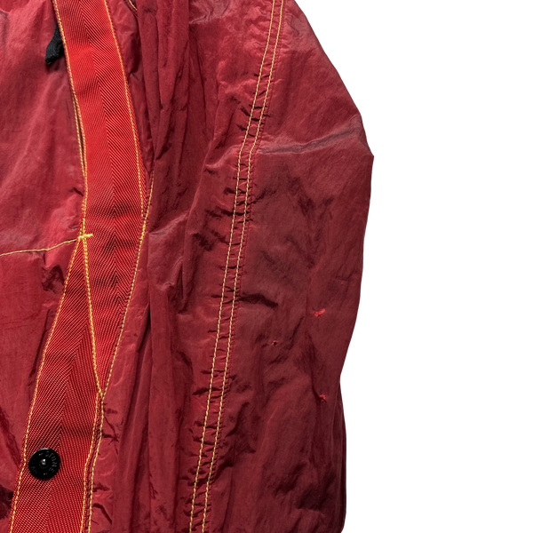 Stone Island 2010 Nylon Metal Shimmer Two Tone Red Jacket - Large