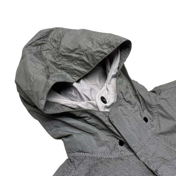 Stone Island 2016 Black Silver Pixel Reflective Hooded Jacket