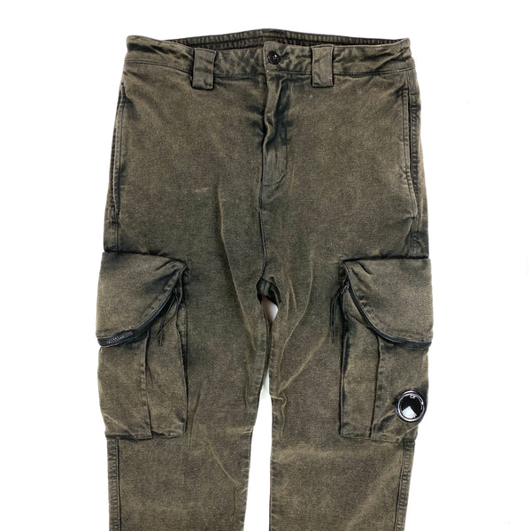 CP Company Khaki Moleskin Cargo Trousers