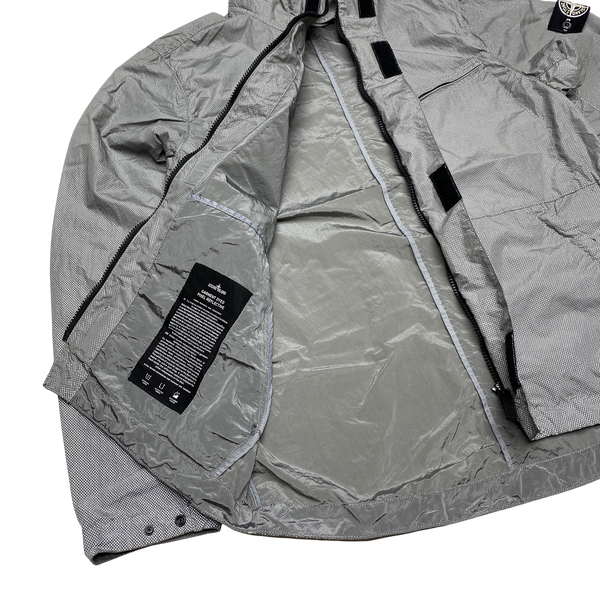 Stone Island 2016 Black Silver Pixel Reflective Hooded Jacket