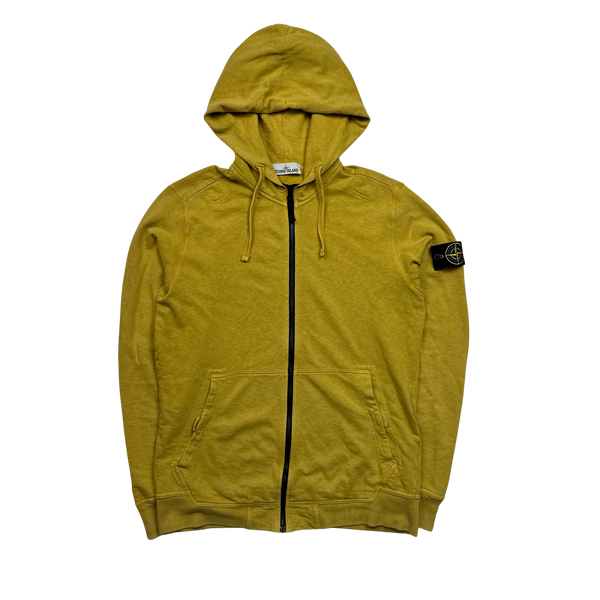 Stone Island 2018 Thick Cotton Zipped Hoodie - Large