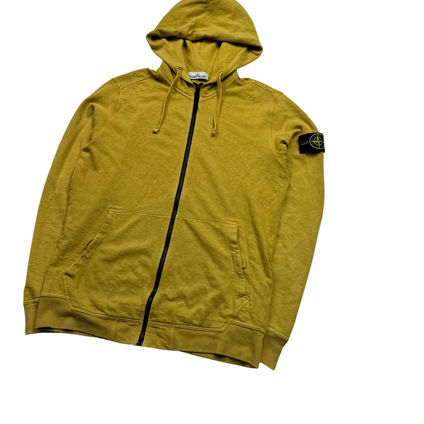 Stone Island 2018 Thick Cotton Zipped Hoodie - Large