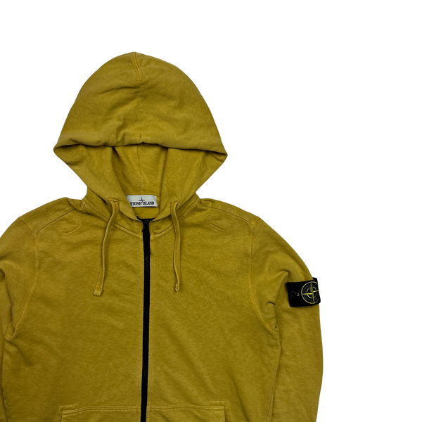 Stone Island 2018 Thick Cotton Zipped Hoodie - Large