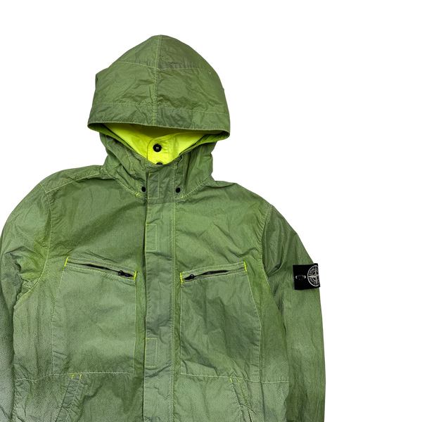 Stone Island 2016 Green Pixel Reflective Hooded Jacket - XL
