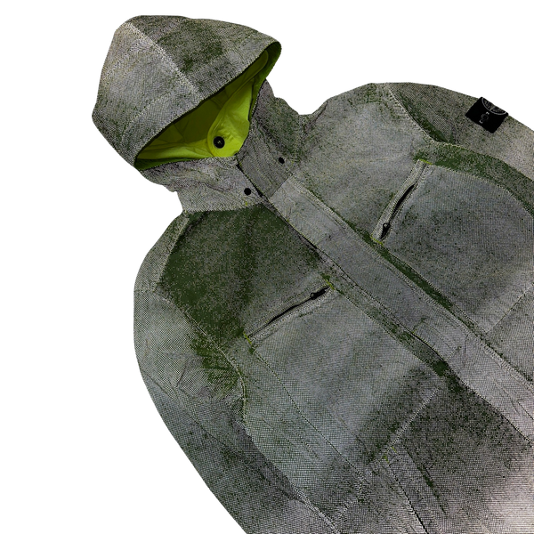 Stone Island 2016 Green Pixel Reflective Hooded Jacket - XL