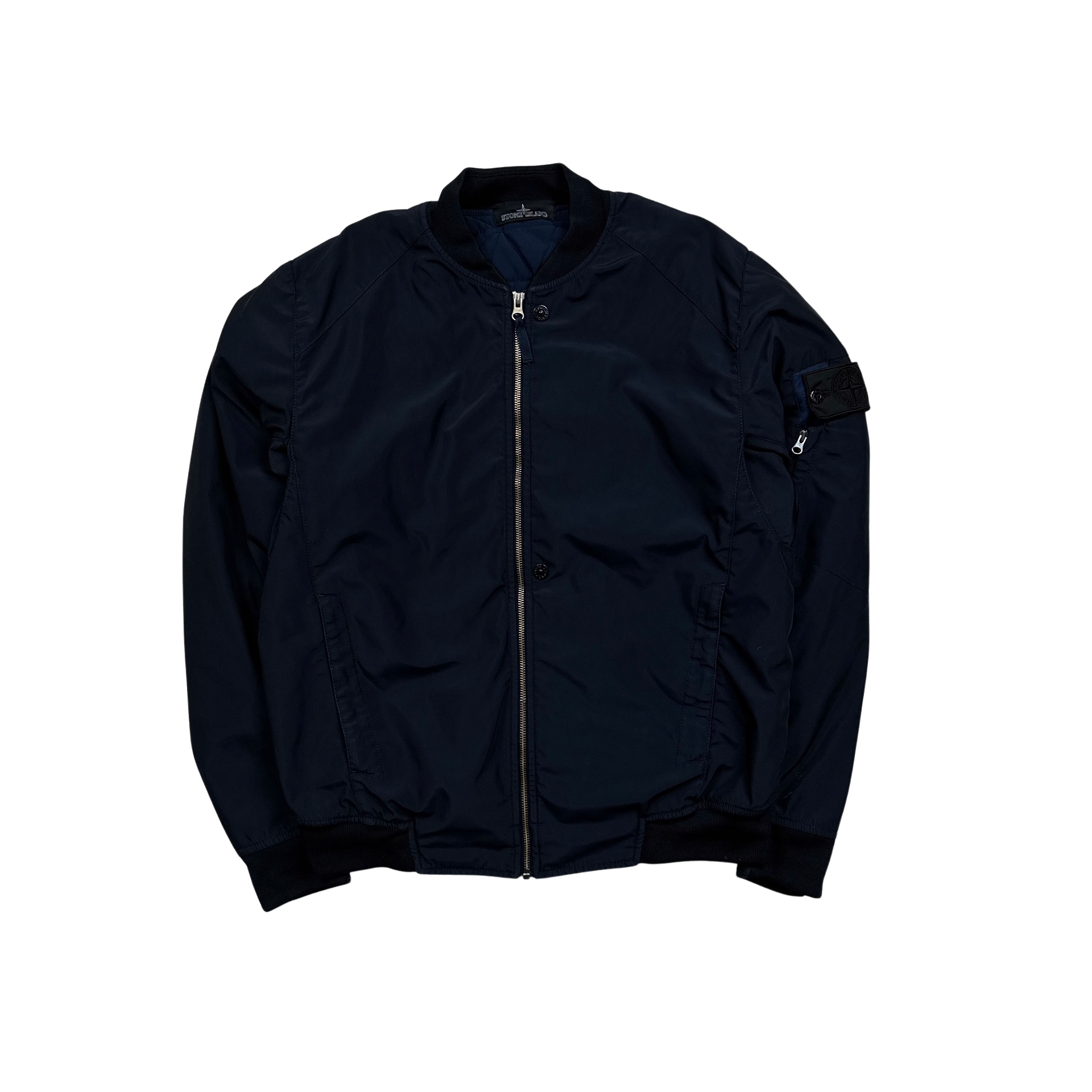 Stone island navy bomber on sale jacket