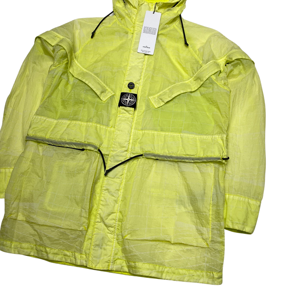 Stone Island Yellow Reflective Grid Lamy TC Jacket