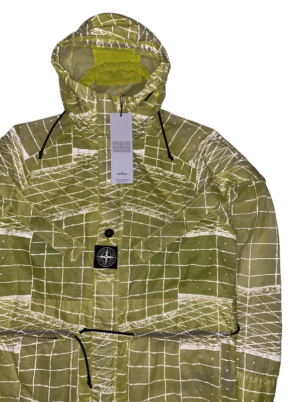 Stone Island Yellow Reflective Grid Lamy TC Jacket