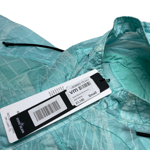 Stone Island Aqua Blue Reflective Grid Lamy TC Jacket