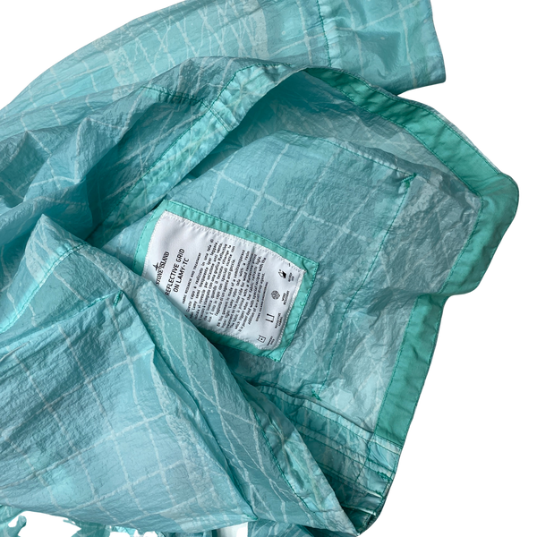 Stone Island Aqua Blue Reflective Grid Lamy TC Jacket