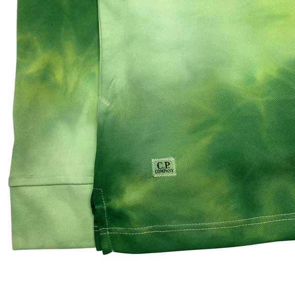 CP Company 2016 Green Tie dye Nowhere FC Long Sleeve Polo