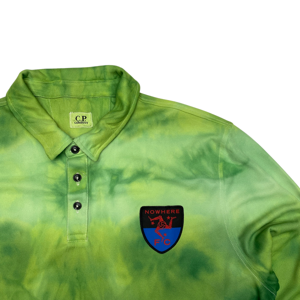 CP Company 2016 Green Tie dye Nowhere FC Long Sleeve Polo