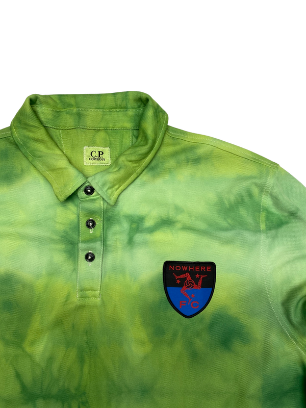 CP Company 2016 Green Tie dye Nowhere FC Long Sleeve Polo