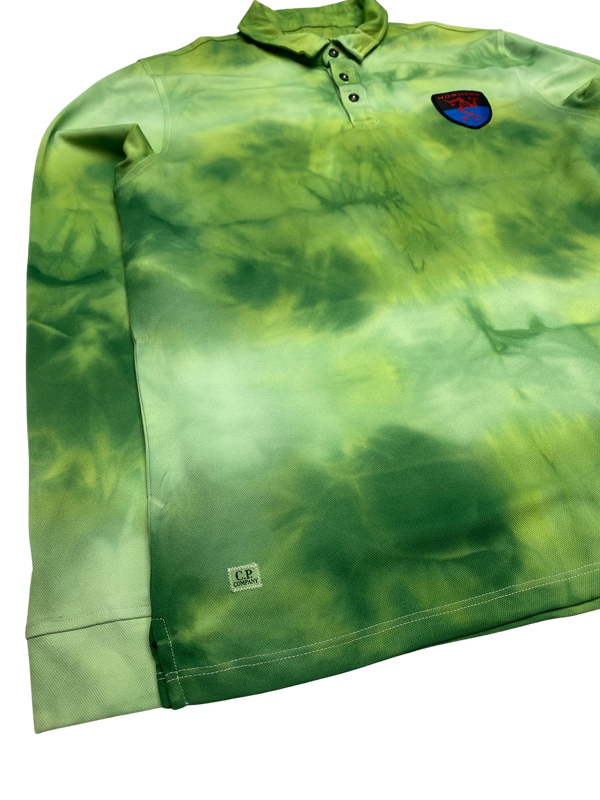 CP Company 2016 Green Tie dye Nowhere FC Long Sleeve Polo
