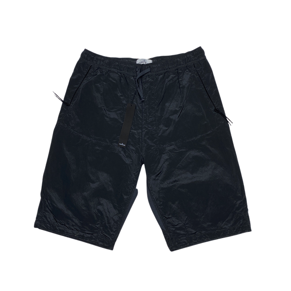 Stone Island 2017 Black Nylon Metal Shorts
