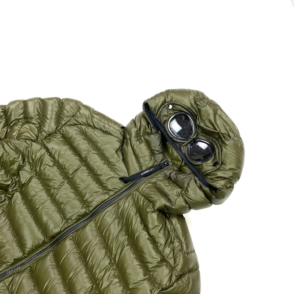 CP Company Khaki Green Dyed Down Puffer Goggle Jacket