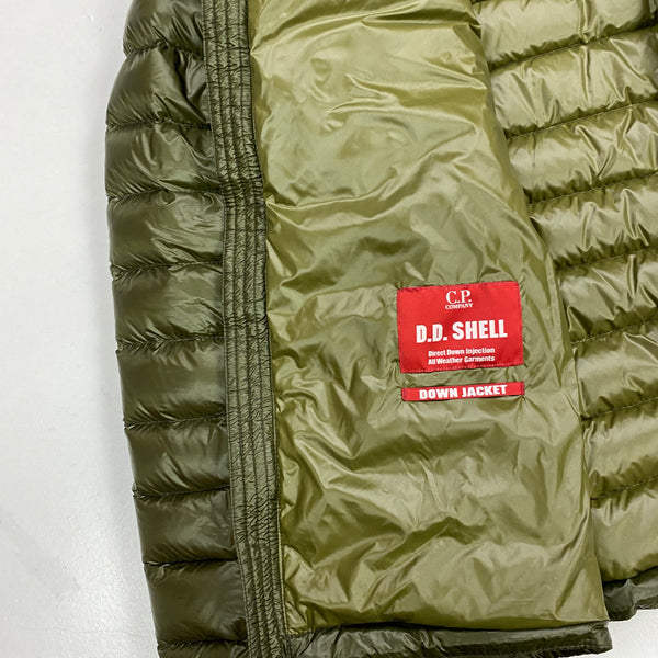 CP Company Khaki Green Dyed Down Puffer Goggle Jacket