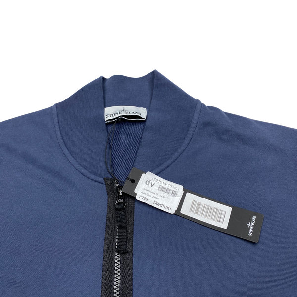 Stone Island 2021 Avio Blue Zipped Jumper