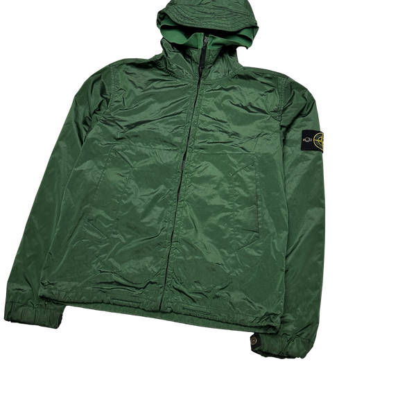 Stone Island 2008 Emerald Green Velvet Lined Nylon Jacket