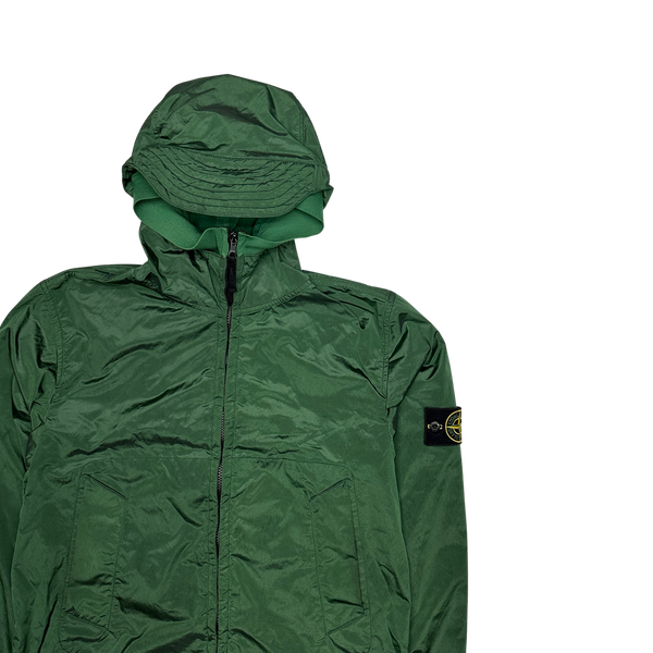 Stone Island 2008 Emerald Green Velvet Lined Nylon Jacket