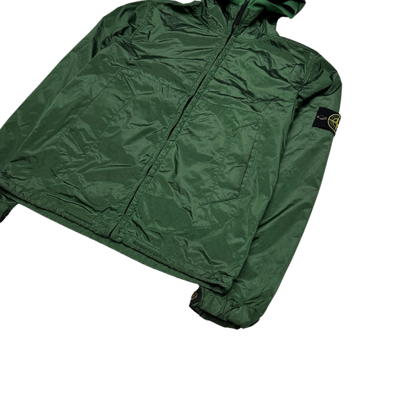 Stone Island 2008 Emerald Green Velvet Lined Nylon Jacket