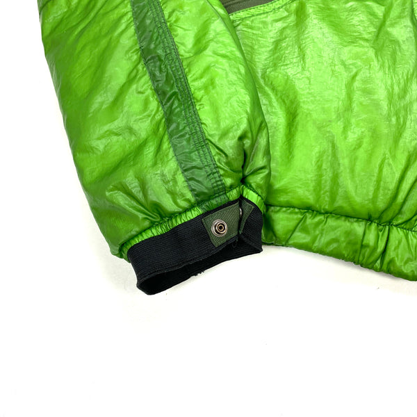 Stone Island Green Down Filled Mesh Badge Jacket
