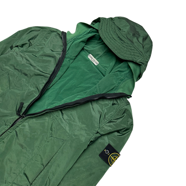 Stone Island 2008 Emerald Green Velvet Lined Nylon Jacket