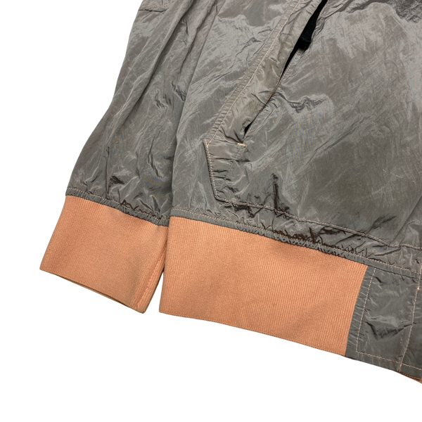 Stone Island Silver Nylon Metal Watro Hooded Jacket