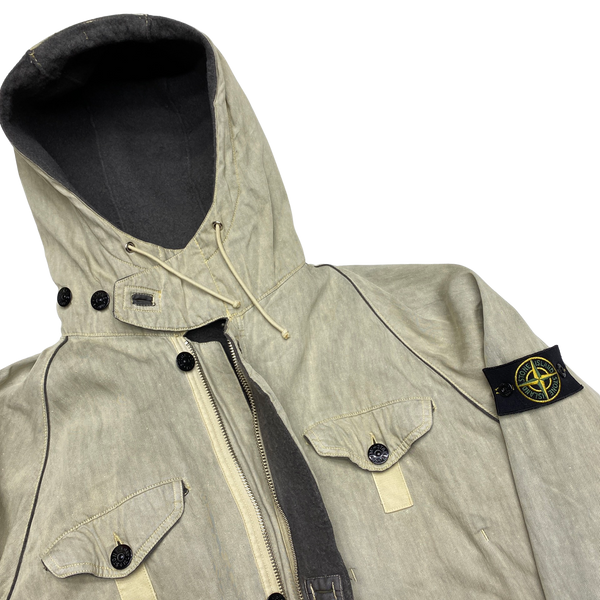 Stone Island 2005 Vintage Lino Flax Dutch Rope Parka Jacket