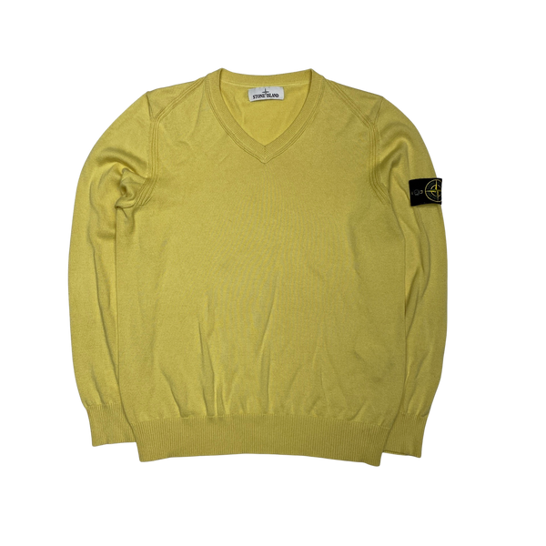 Stone Island 2019 Yellow Lightweight Knit Jumper