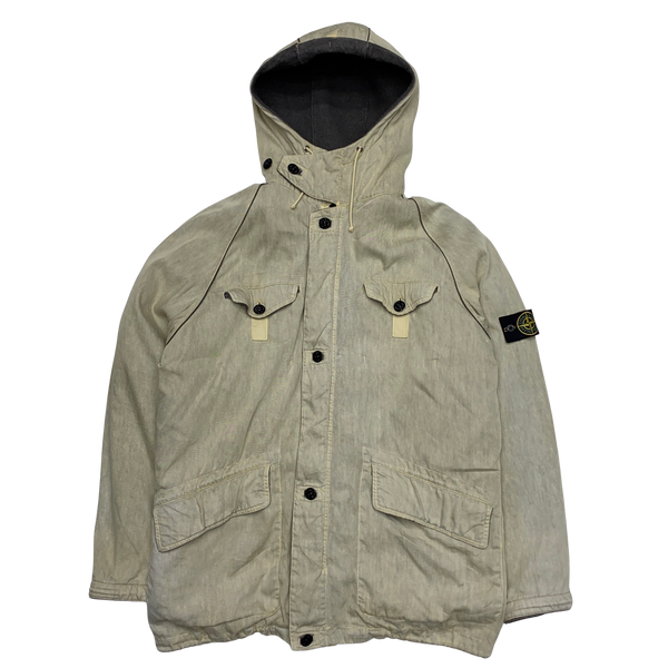 Stone Island 2005 Vintage Lino Flax Dutch Rope Parka Jacket