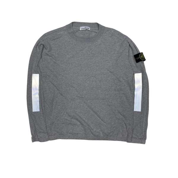 Stone Island 2018 Light Grey Reflective Sweatshirt