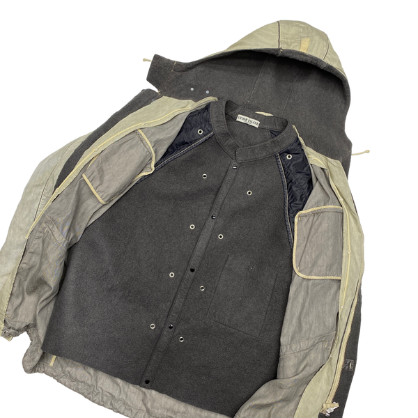 Stone Island 2005 Vintage Lino Flax Dutch Rope Parka Jacket