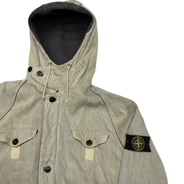 Stone Island 2005 Vintage Lino Flax Dutch Rope Parka Jacket