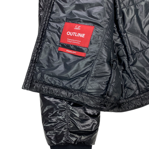 CP Company Black Face Mask Outline Primaloft Puffer