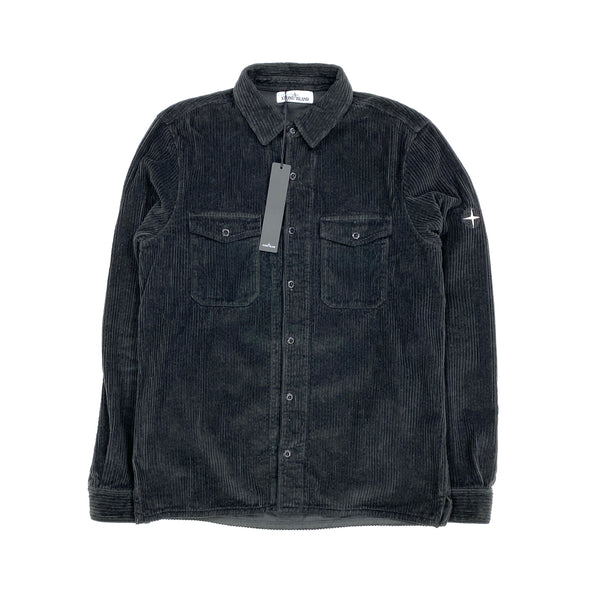 Stone Island AW2020 Black Jumbo Cord Shirt