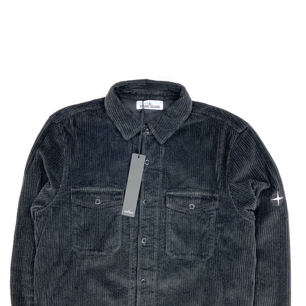 Stone Island AW2020 Black Jumbo Cord Shirt