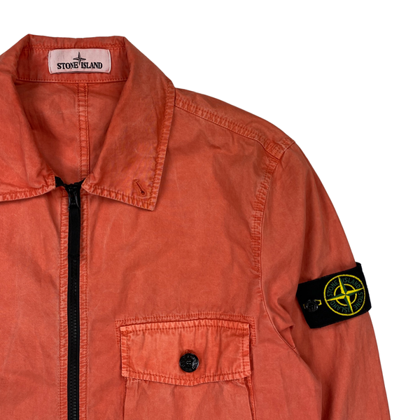 Stone Island Orange Cotton Overshirt