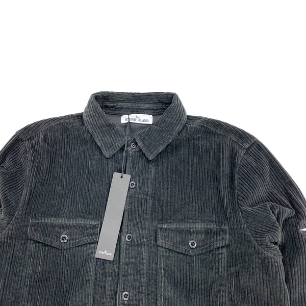 Stone Island AW2020 Black Jumbo Cord Shirt