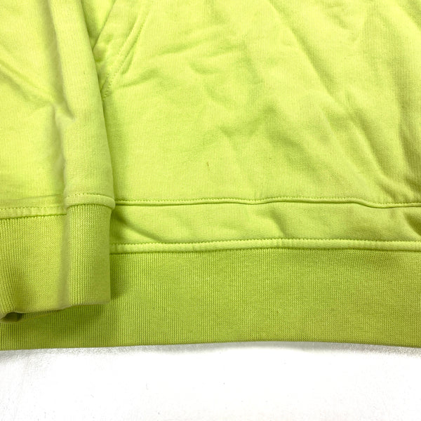 Stone Island AW2020 Neon Green Cotton Pullover Hoodie