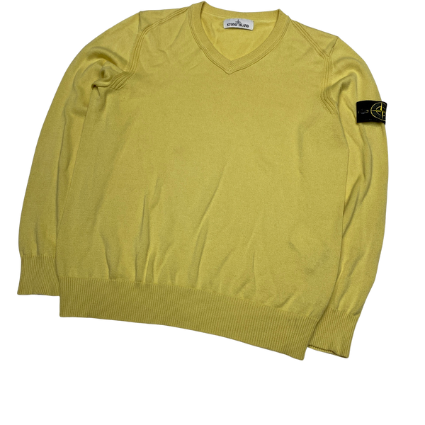 Stone Island 2019 Yellow Lightweight Knit Jumper