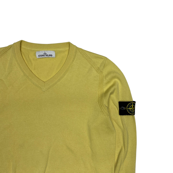 Stone Island 2019 Yellow Lightweight Knit Jumper