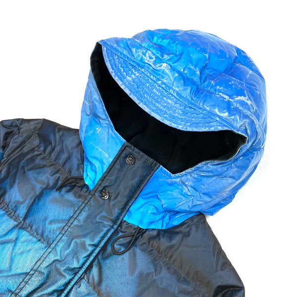 Stone Island Blue Mesh Reflective Down Jacket