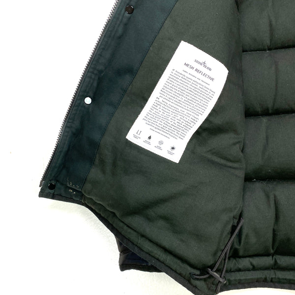 Stone Island Blue Mesh Reflective Down Jacket