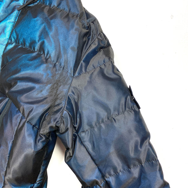 Stone Island Blue Mesh Reflective Down Jacket