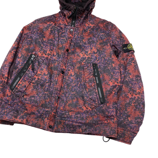 Stone Island 2013 Red Raso Gommato Camo Print OVD Jacket