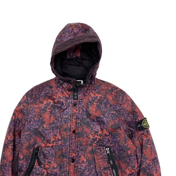 Stone Island 2013 Red Raso Gommato Camo Print OVD Jacket