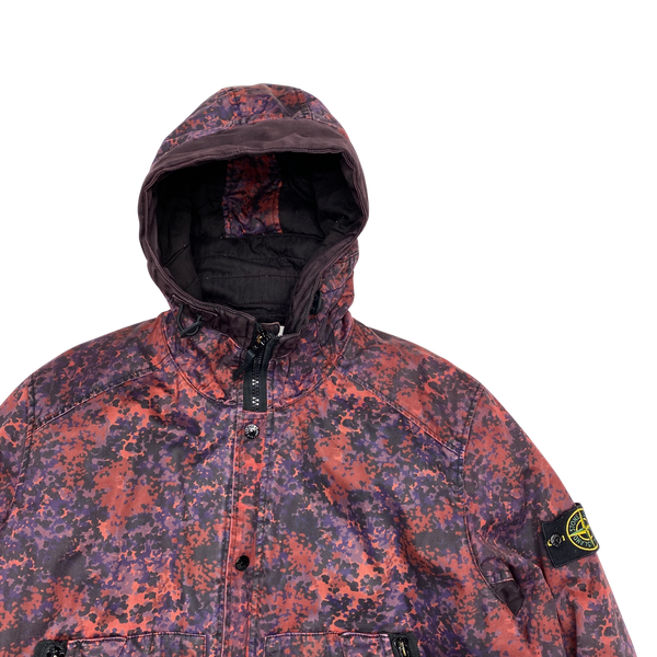 Stone Island 2013 Red Raso Gommato Camo Print OVD Jacket