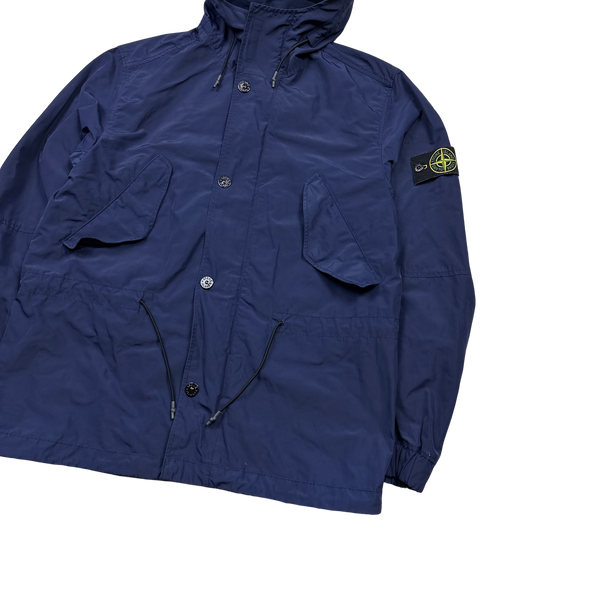 Stone Island 2018 Navy Blue Micro Reps Parka Jacket - Medium