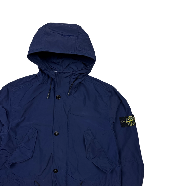 Stone Island 2018 Navy Blue Micro Reps Parka Jacket - Medium